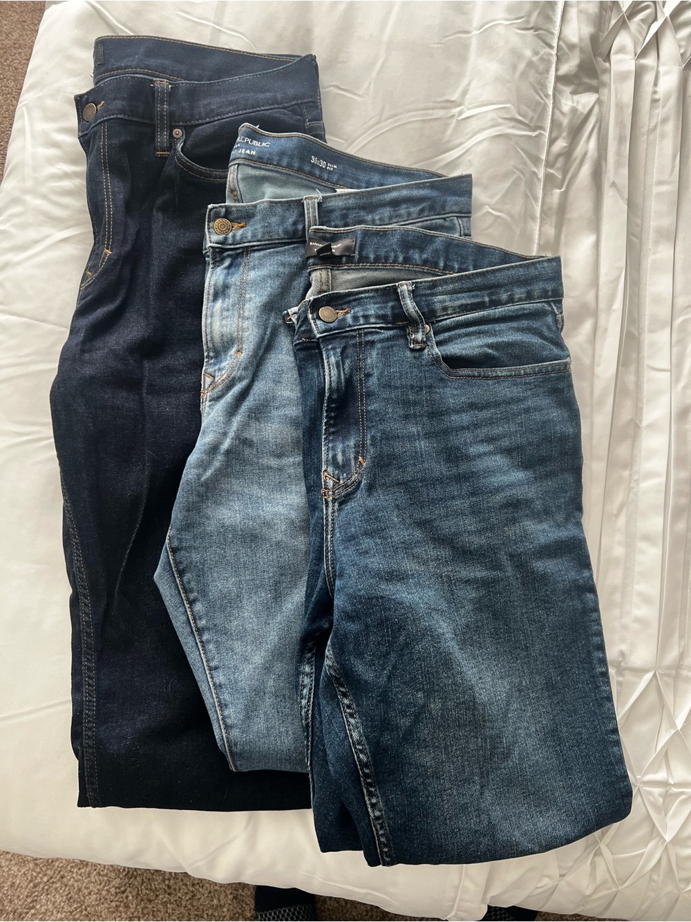 Banana Republic Men’s Jeans Bundle: 3 Pair 36x30 Slim